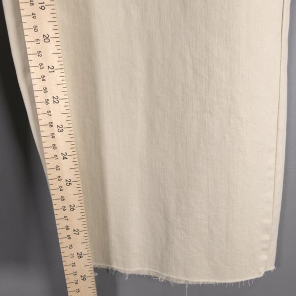 NWT OAT NEW YORK HIGH RISE WIDE LEG Jeans Raw Hem Size 4/27 - Picture 13 of 16
